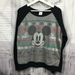Disney Black Long Sleeve Tee Shirt Christmas Theme XXL